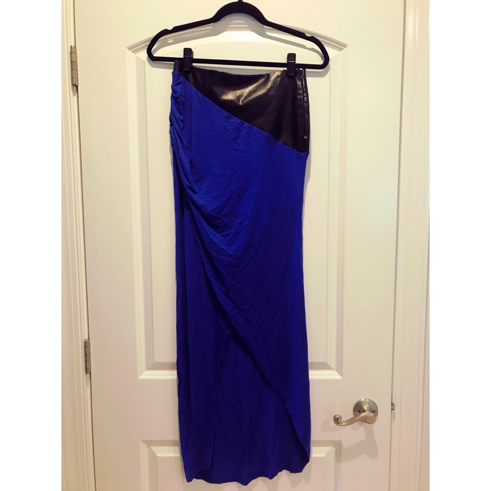 Blue Long Skirt (Leather Top)